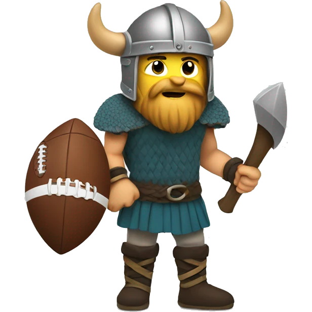 Viking with a football  emoji