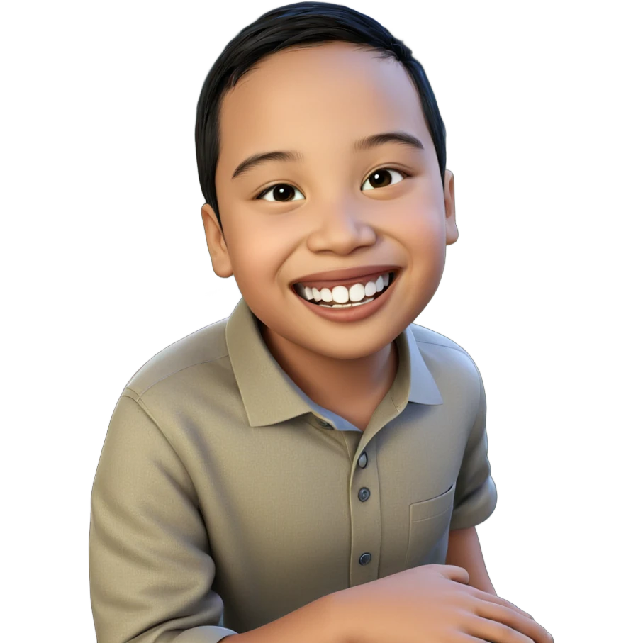 smiling boy in collared shirt emoji