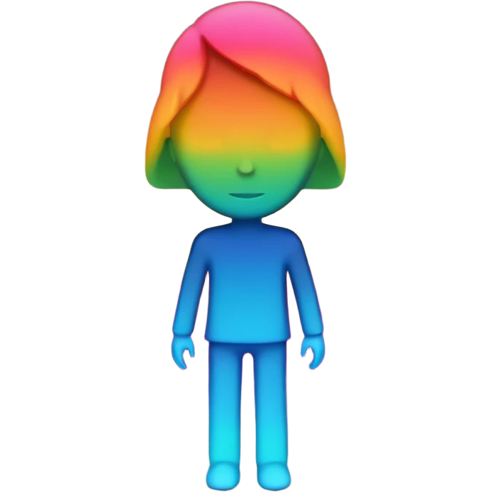 silhouette of a small figure growing into a tall one emoji