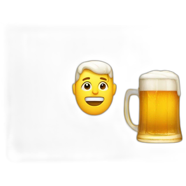 man am macbook mit bier emoji