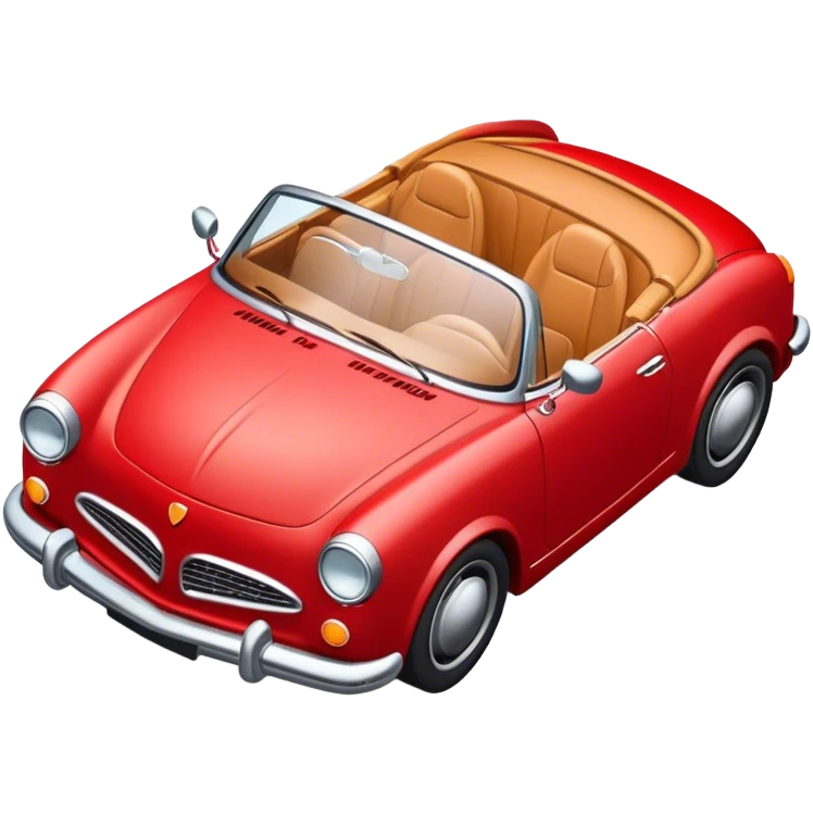 red car driving top down emoji
