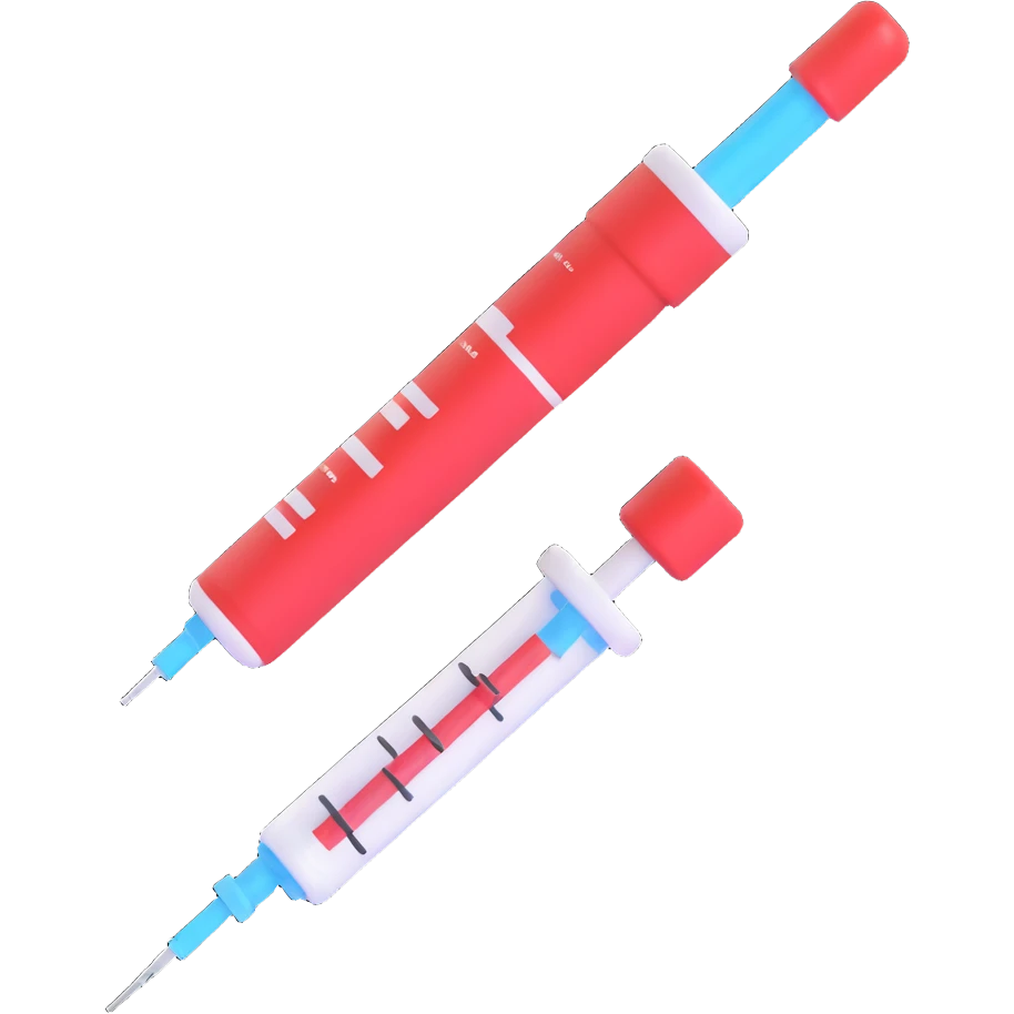 A syringe emoji
