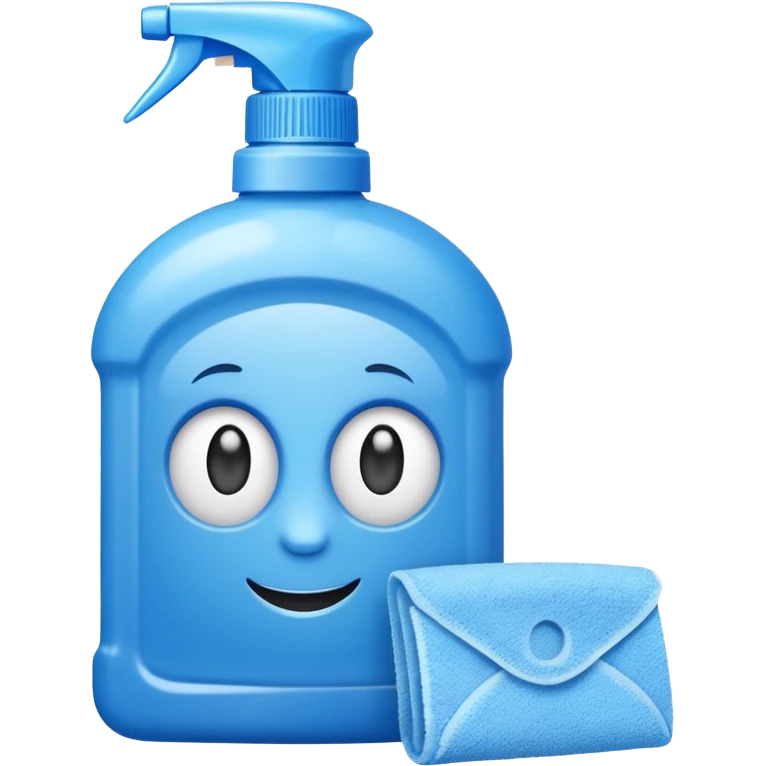 cleaning product and rag emoji