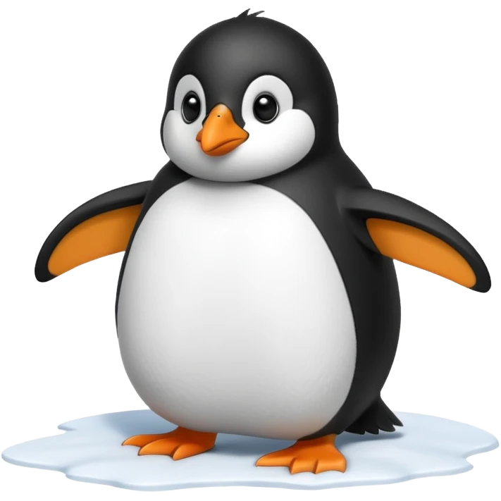 Winter penguin emoji