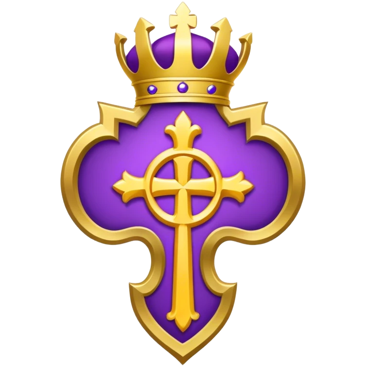 Archibishop's emblem with a touch of violet emoji