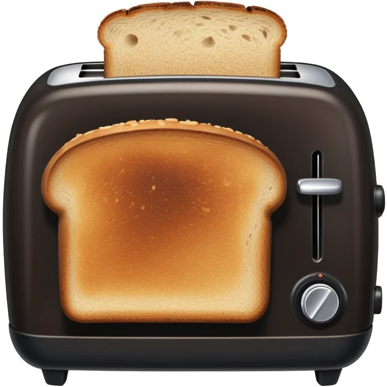 An overly toasted slice of bread, dark brown to nearly black, with burnt edges and a rough, crispy surface — showing signs of being left in the toaster too long emoji