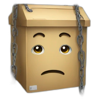sad ballot box in chains x emoji