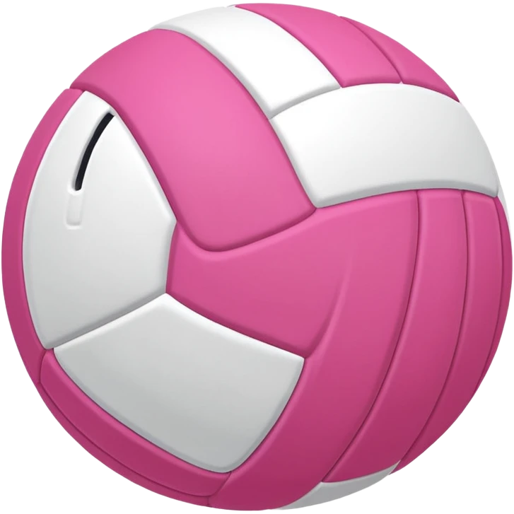 pink and white volleyball emoji
