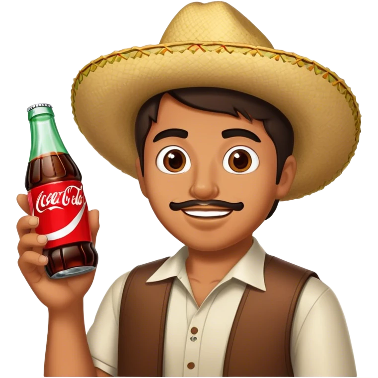 Mexican guy with Coca Cola  emoji