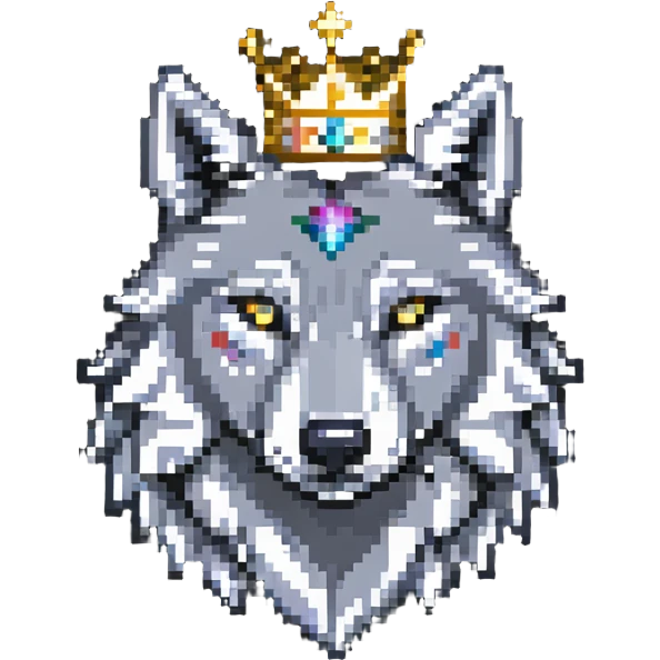 wolf with a crown emoji