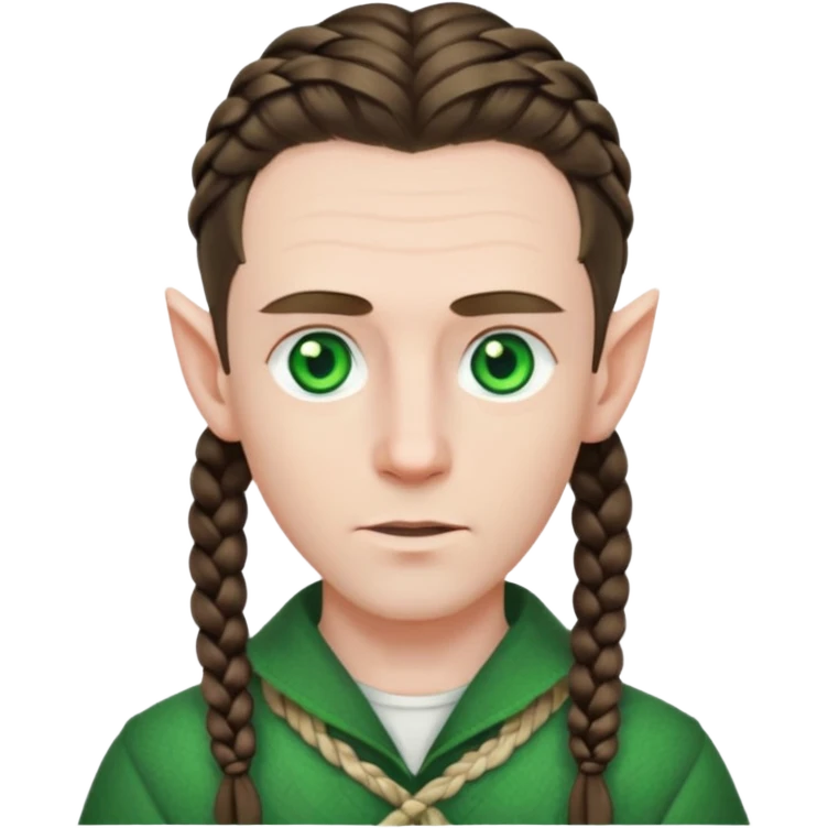 elves with braided hair man emoji