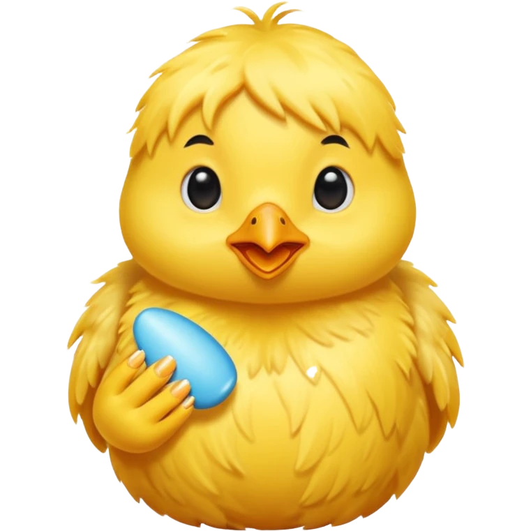 Un poussin avec des ongles vernis  emoji