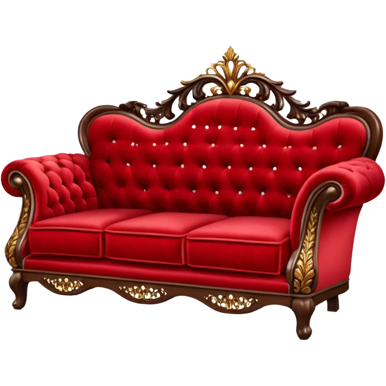 Vintage Sparkly red sofa emoji