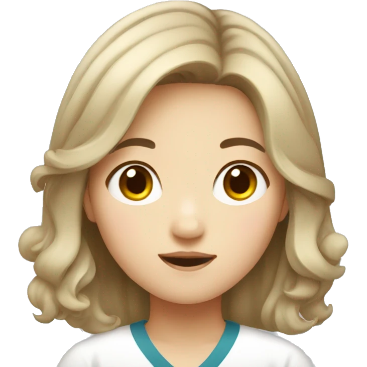 girl with medium hair in Korea emoji