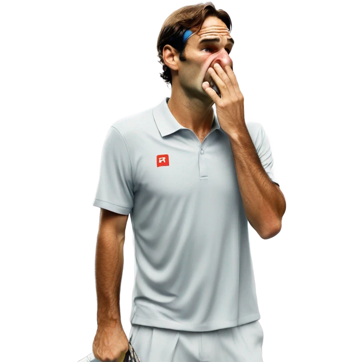 Roger Federer crying emoji
