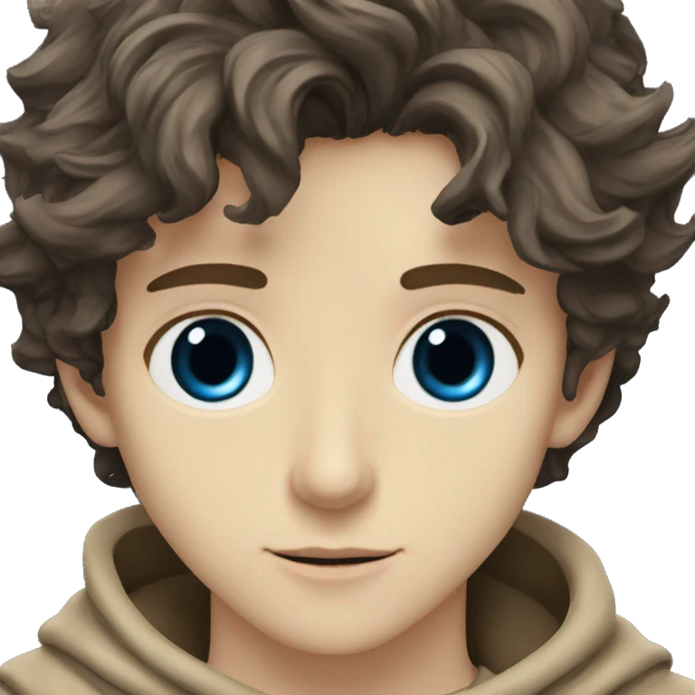 paul atreides timothee chalamet blue eyes with grey beige hood in dune emoji
