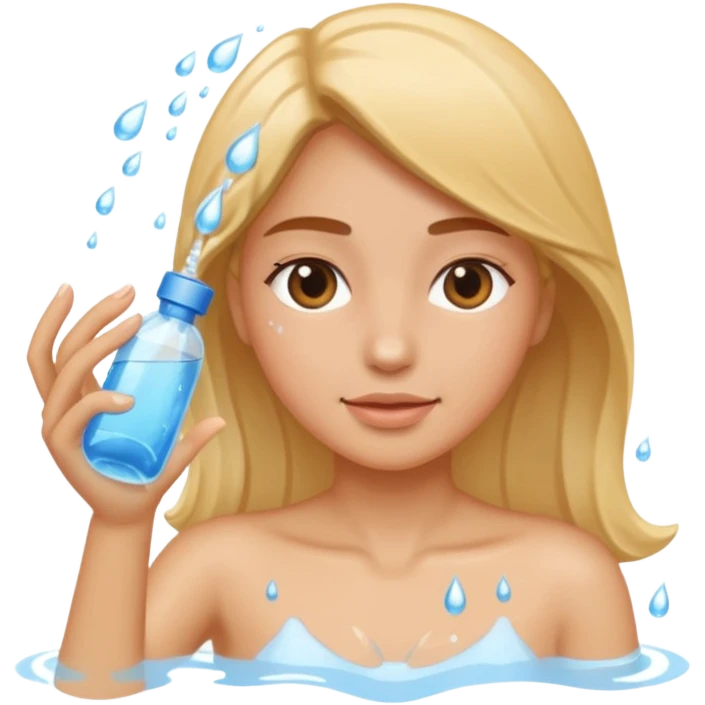 Woman squirting emoji