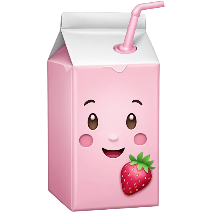 Strawberry milk carton emoji