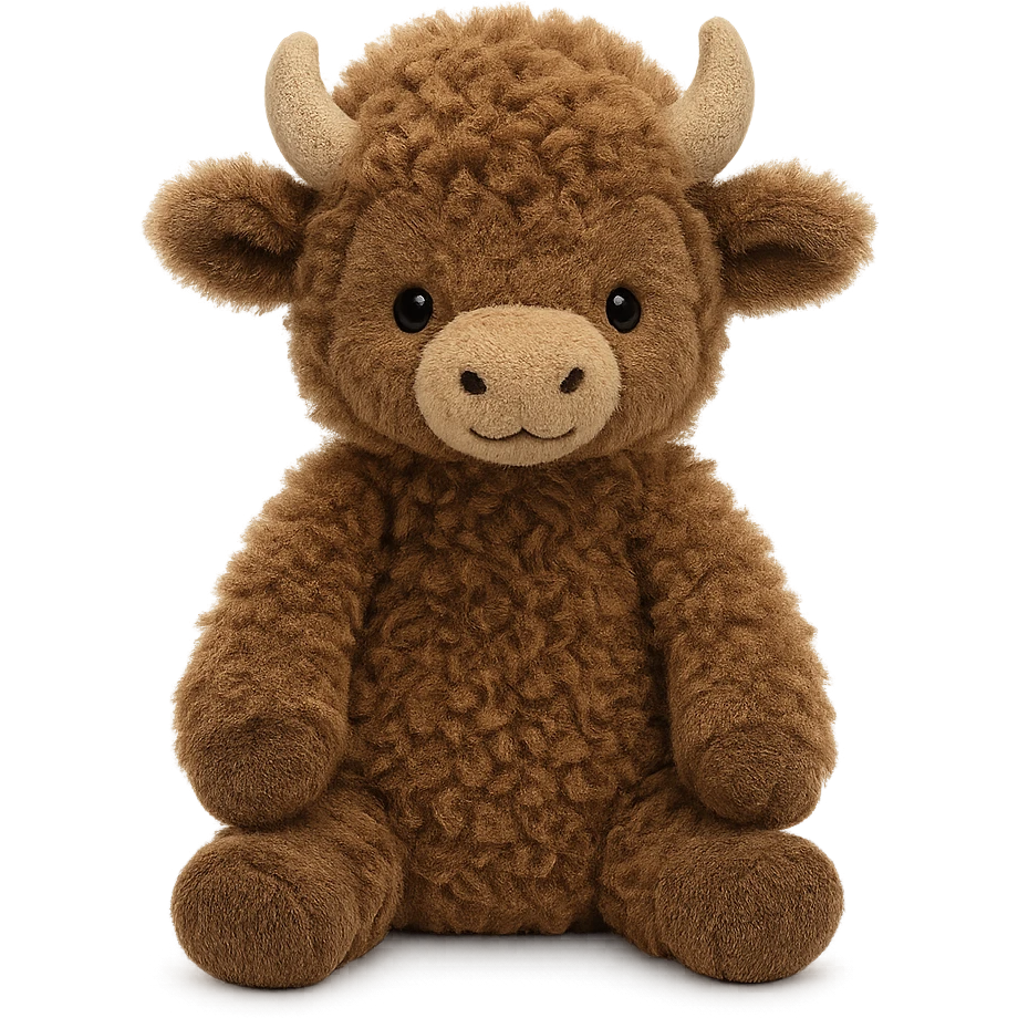 cute baby bison jellycat stuffed plushie emoji
