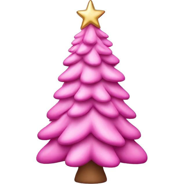 pink christmas tree  emoji