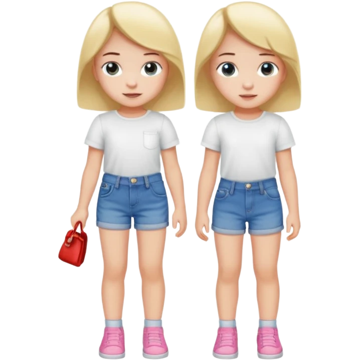 a little girl changing clothes emoji