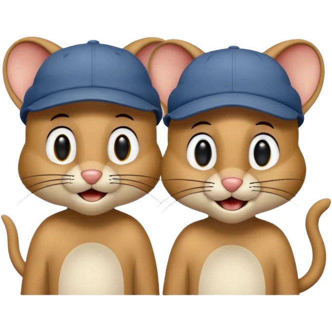 tom & Jerry  with cap  emoji