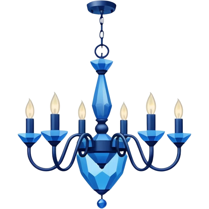 minimalist blue chandelier emoji