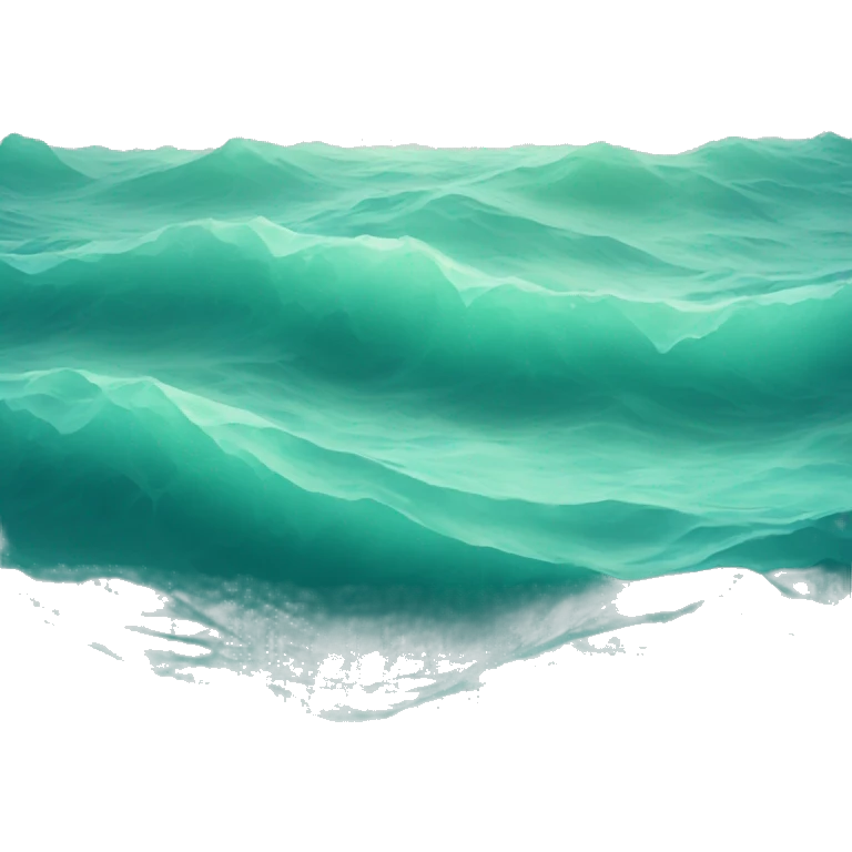A beautiful teal colored ocean emoji