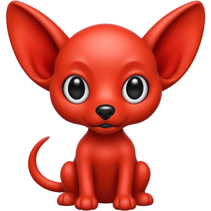 red alien dog emoji