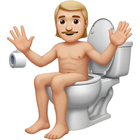 Влад А4 На унитазе машет рукой emoji
