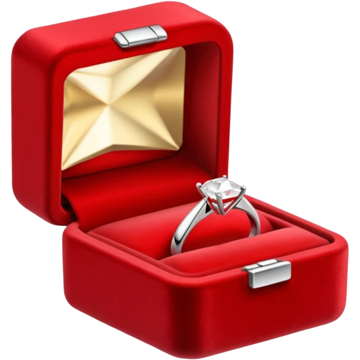 Diamond Ring in Simple Red Box emoji