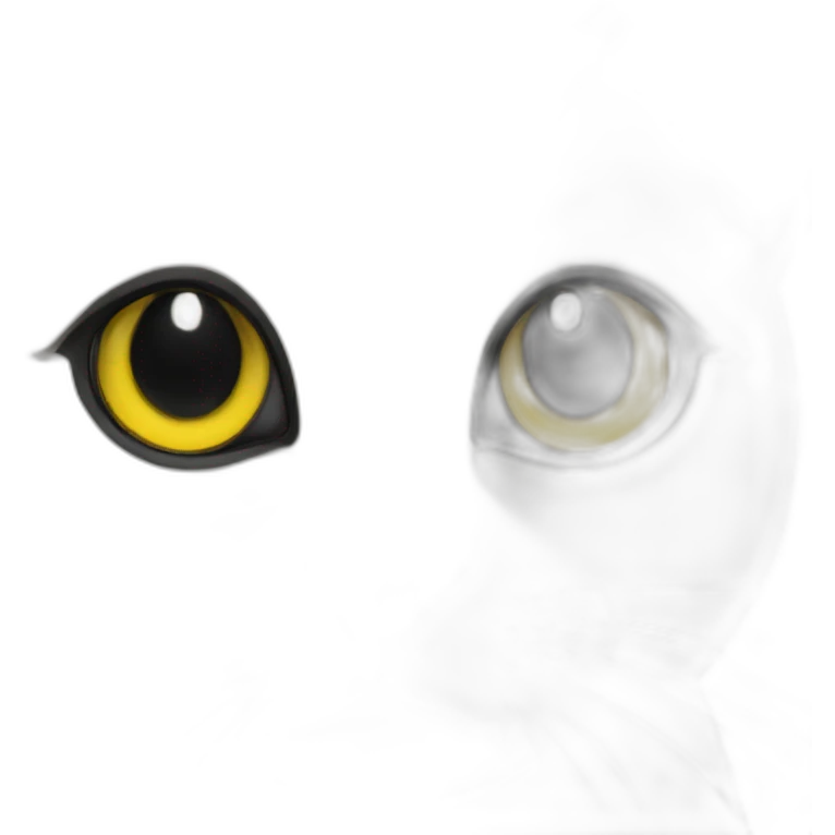 black cat white yellow eyes body emoji