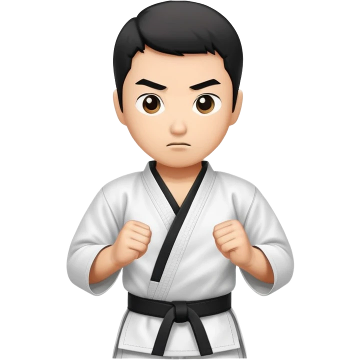 karate black belt character emoji