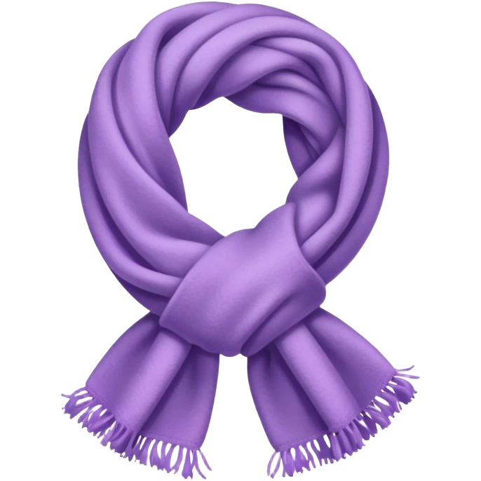 Realistic light purple winter scarf isolated. emoji