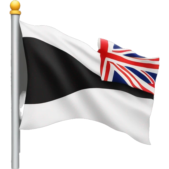 Flag emoji of, Flag for White color on top, middle on black color, below on black color  emoji