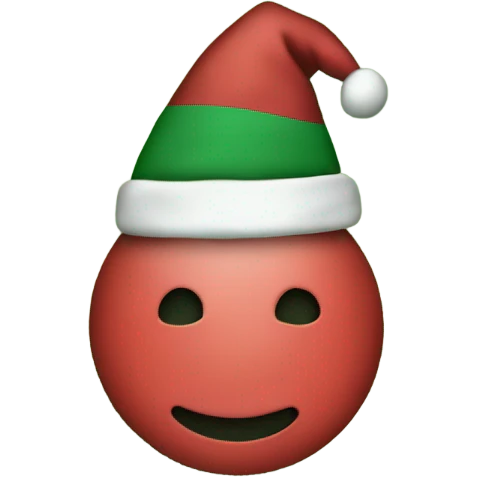 Red and green decorated Christmas card emoji