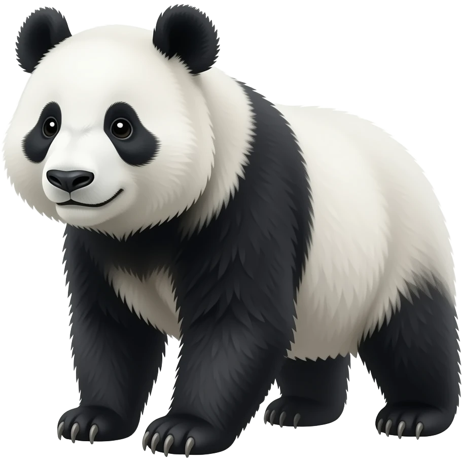 realistic snow-ermine-panda-hybrid-animal-creature emoji