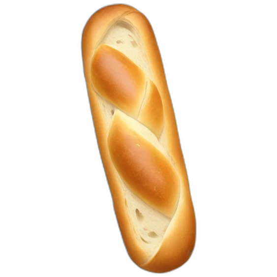 A baguette like an infinite symbol emoji