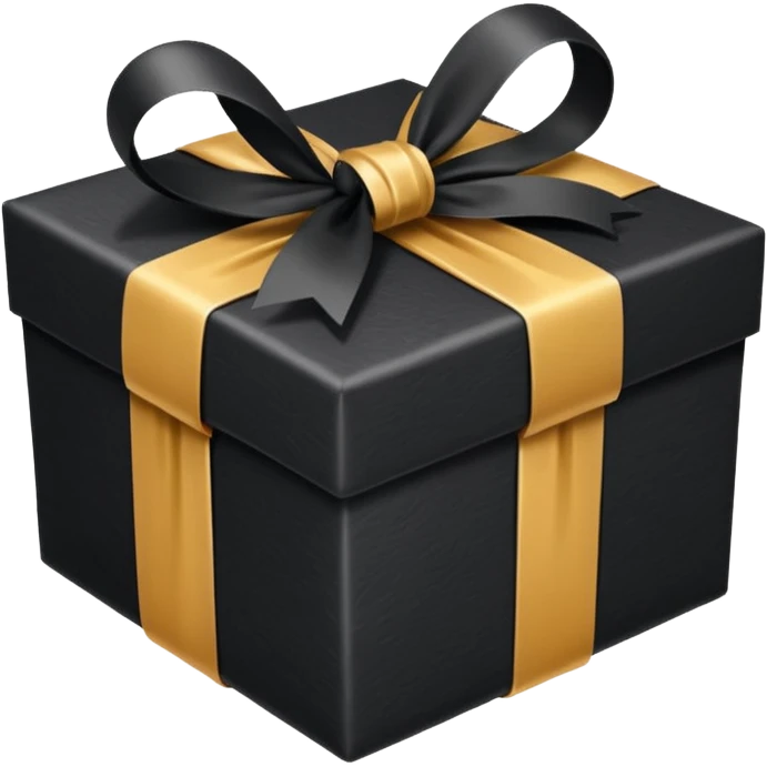 black gift emoji