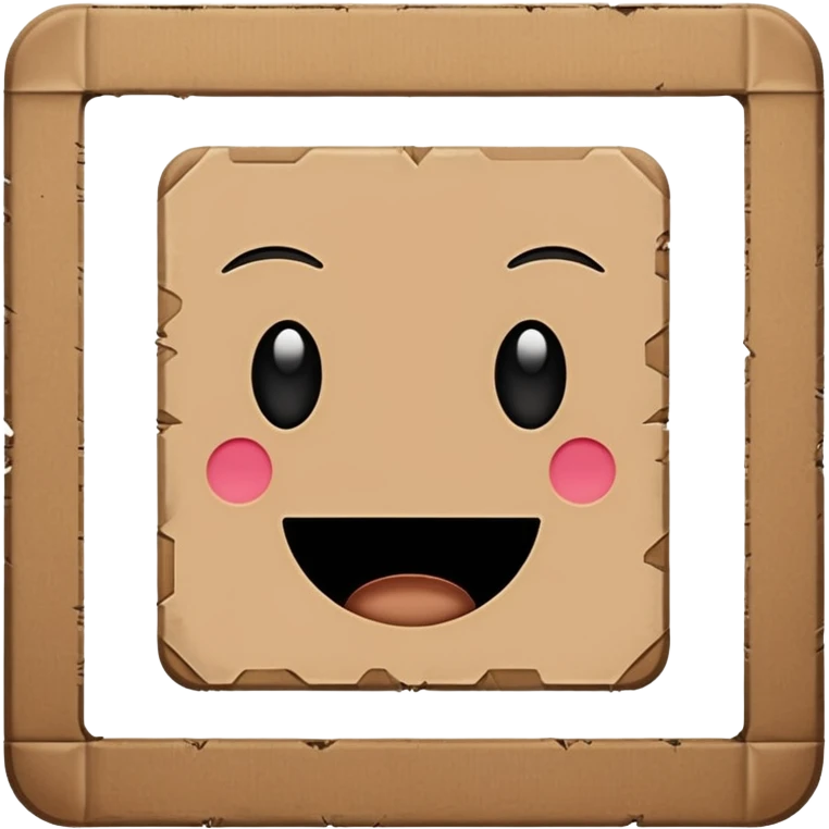 homeless cardboard sign icon, rectangle text on it emoji