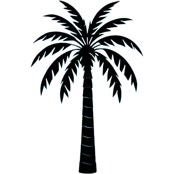 tall palm tree silhouette emoji