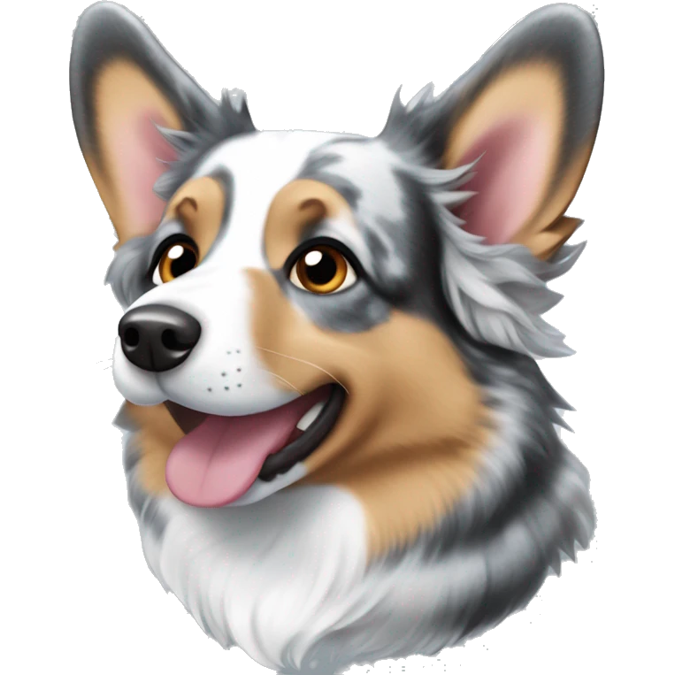 Blue Merle welsh corgi emoji