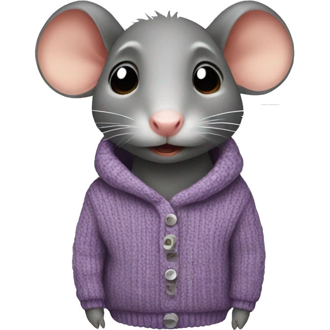 Rat wearing a sweater  emoji