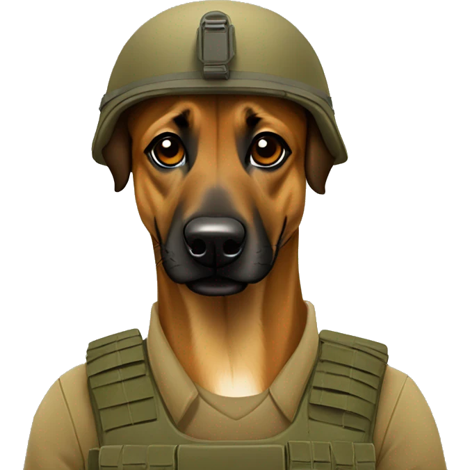 IDF soldier with his Belgian malinois army dog emoji