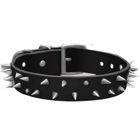 Black spiked dog collar emoji