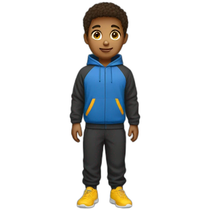 boy wearing a tracksuit full body emoji