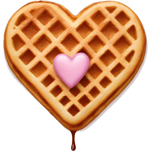 Heart shaped waffles emoji