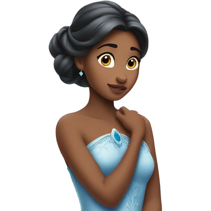 shy disney princess emoji