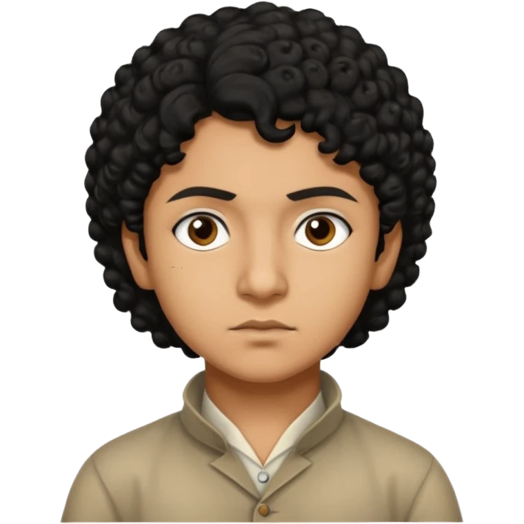 Black curly hair Indian revolutionary teenager as Khudiram Bose emoji