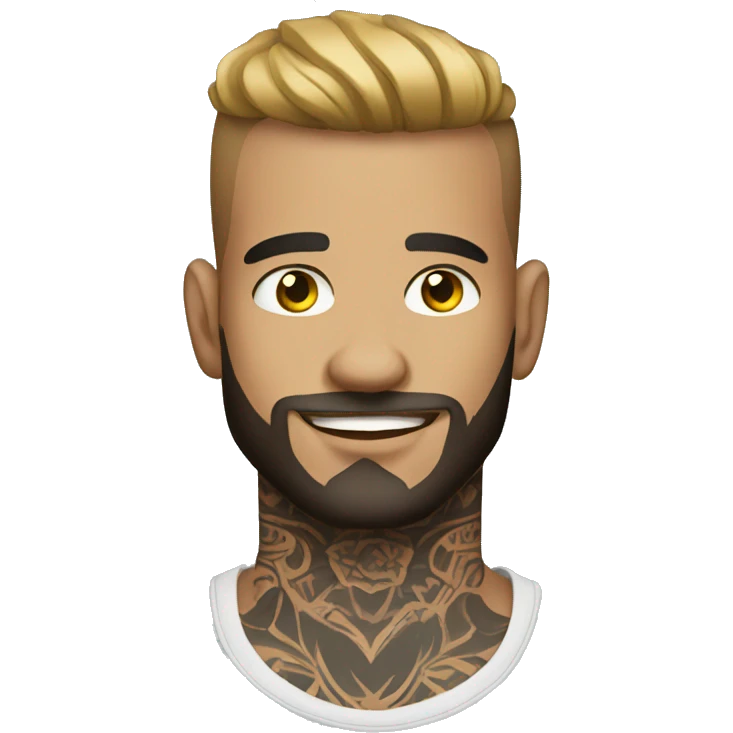 tattooed man very attractive emoji